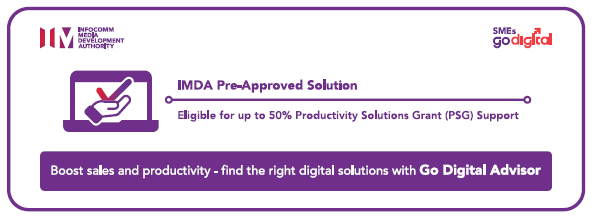 IMDA and SMEs Go Digital lockup: IMDA Pre-Approved Solution.